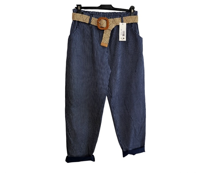 Buks, Viscose/poly(242975R) Stribet, Navy