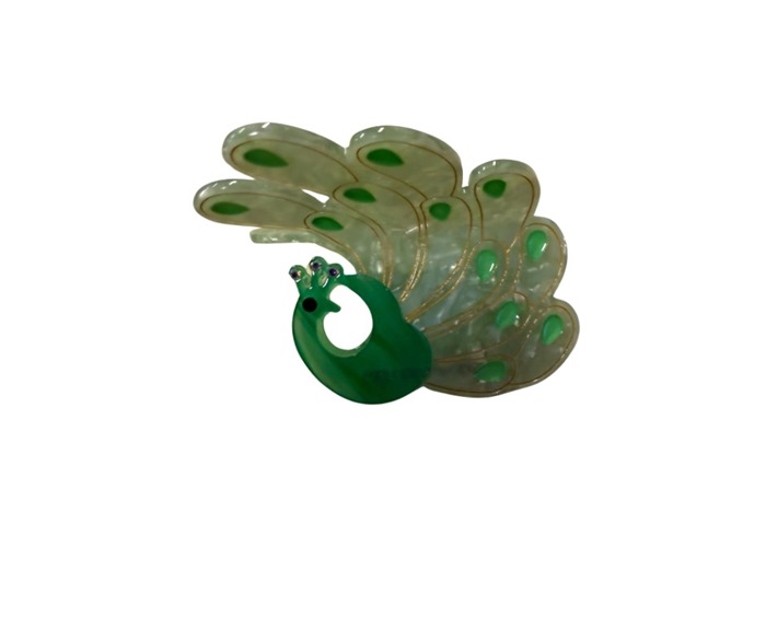 Hår elastik, Plast Påfugl, Grøn