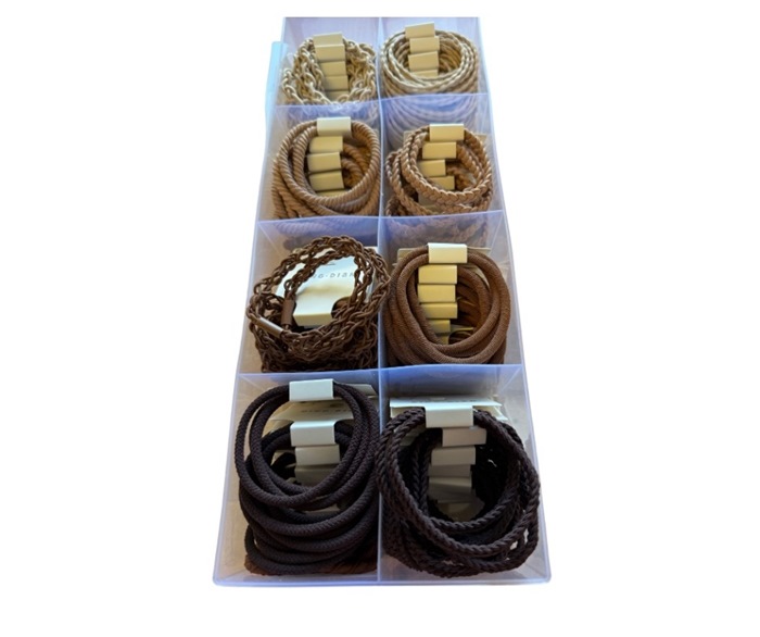 Hår elastik, ass. modeller, brun