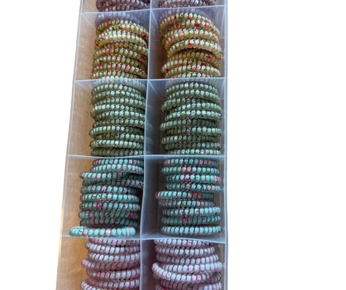 Hår elastik, spiral, tynd, ass. farver