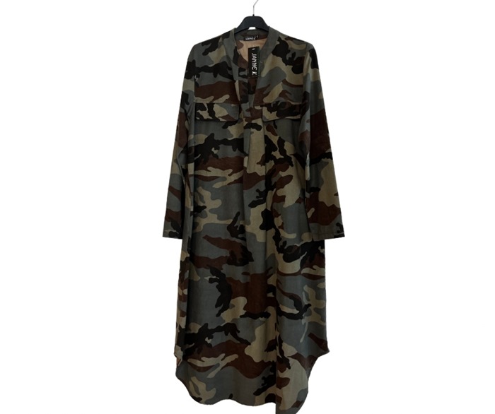 Kjole, Fløjl (26133) Camo