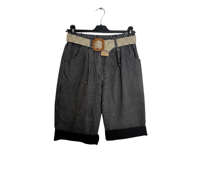 Shorts, Viscose/Poly, Stribet, Brun/brun