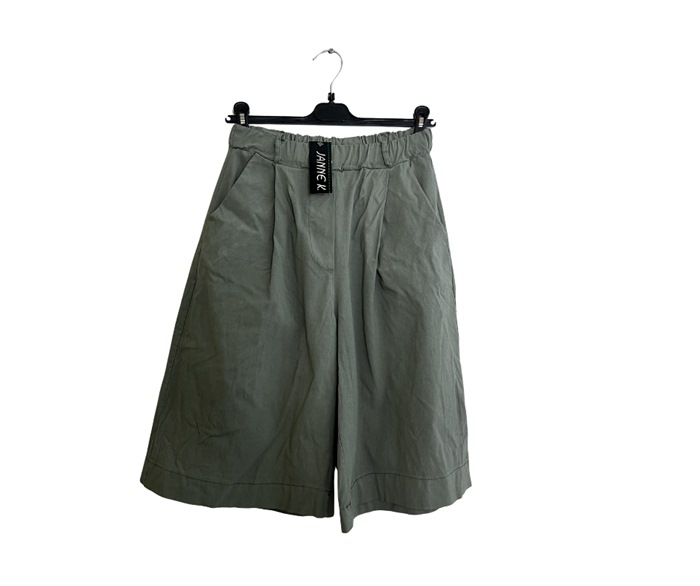Shorts, Viscose/poly, Ensfarvet, Army