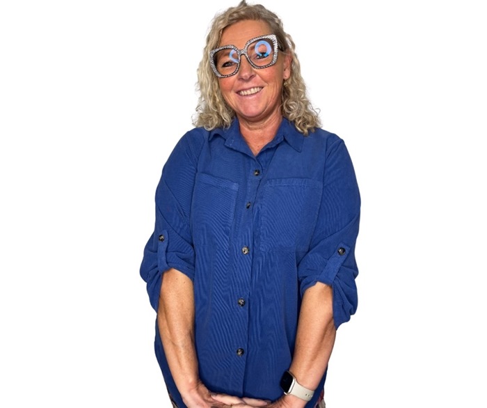 Skjorte, Fløjl, gennemknappet m/2 brystlommer, Blå