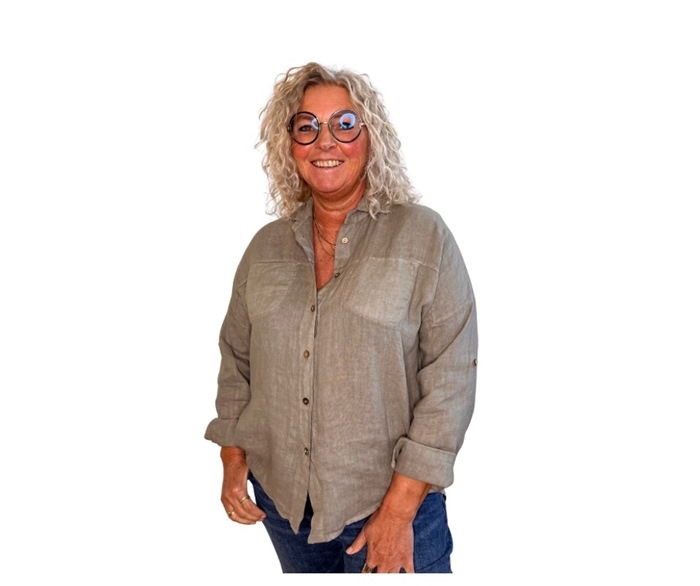 Skjorte, Hør m/2 lommer (3869), Fango