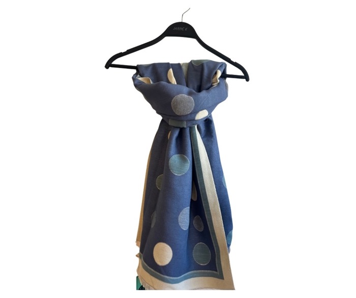 Tørklæde, m/prikker (K2024) Jeans