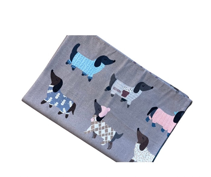 Tørklæde m/Gravhunde (ED-KX274) Beige