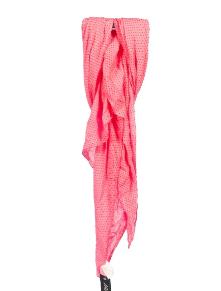 Tørklæder silke/bomuld, Små prikker, Pink