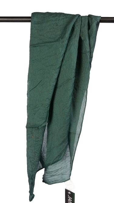 Tørklæder silke/bomuld, Stribet, Mørkegrøn