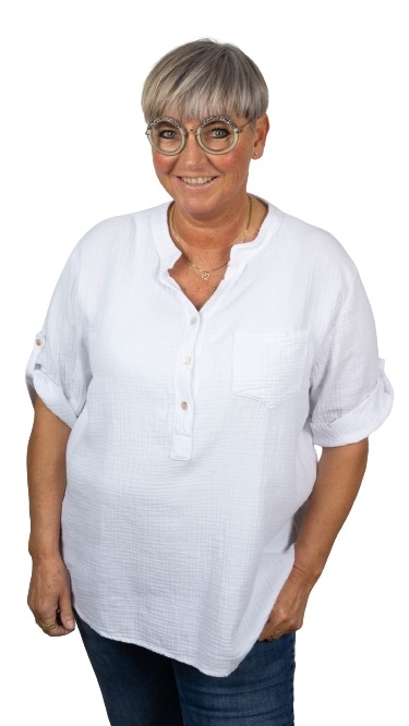 T-shirt, Bomuld,    Hvid