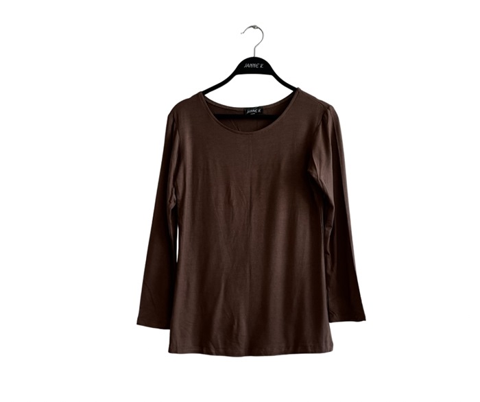 T-shirt, Langærmet (T-401) Brun