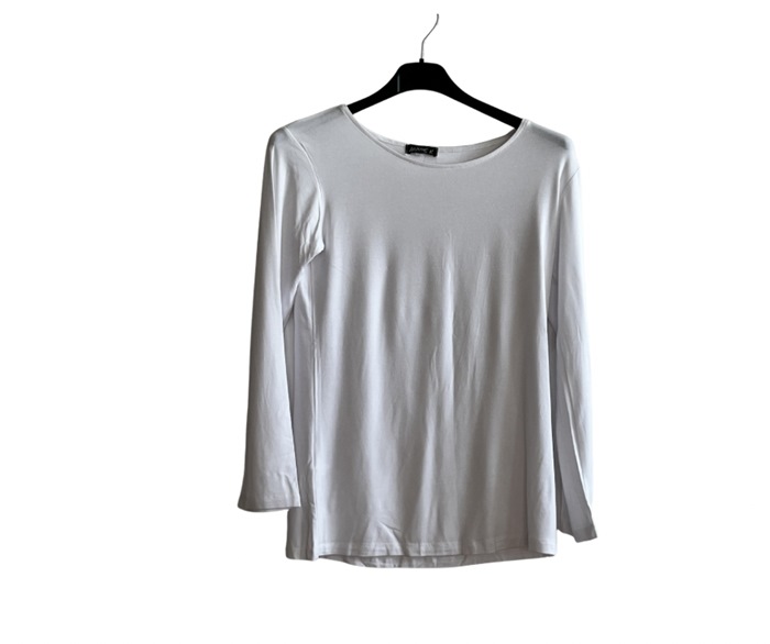 T-shirt, Langærmet (T-401) Hvid