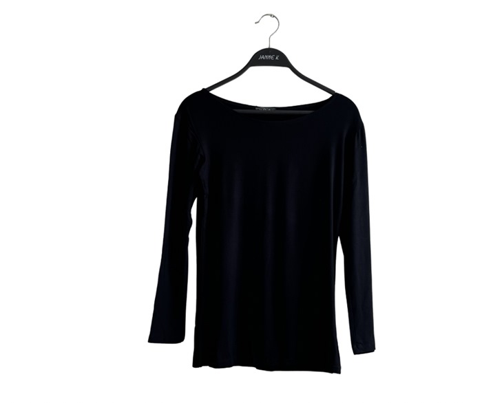 T-shirt, Langærmet (T-401) Sort