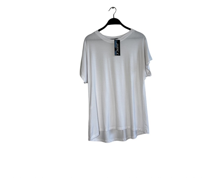 T-shirt, Viscose, Basis m/kort ærme, Hvid