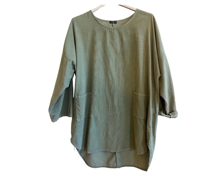 Tunika, Fløjl, One size (9771) Grøn