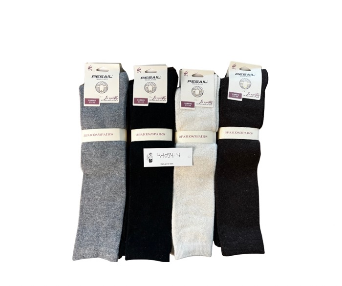 Uldstrømpe, Lang, 35-40, pk a 12 par, LM8400B, Ass. farver